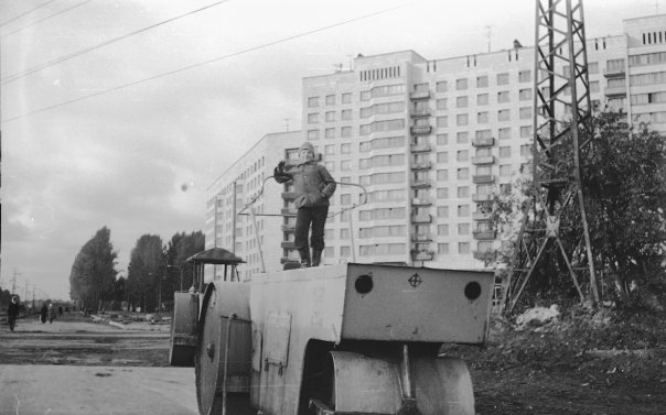 Ленинград. Примерно 1980 год.Строительство пр.Маршала Блюхера. И дом 14